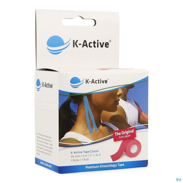 Naqi K-Active Tape Classic 5Cmx5M Roze 1 St