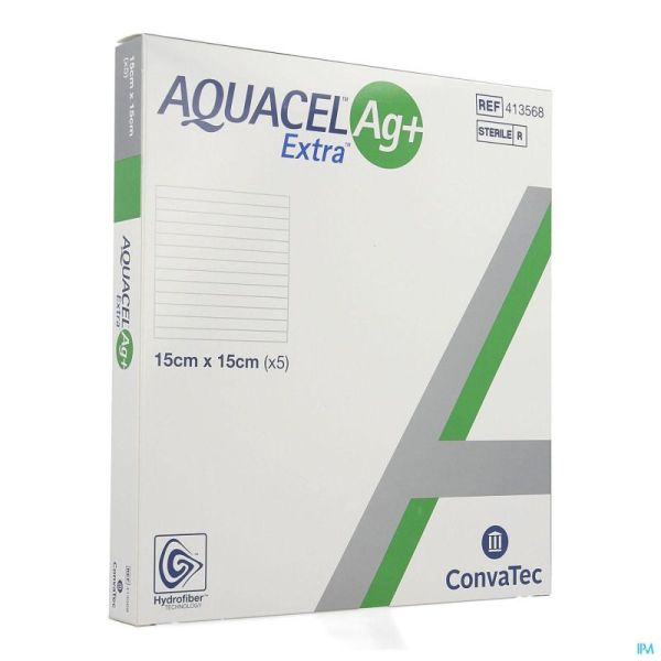 Aquacel Ag+ Extra 15X15 Cm 5 St 413568