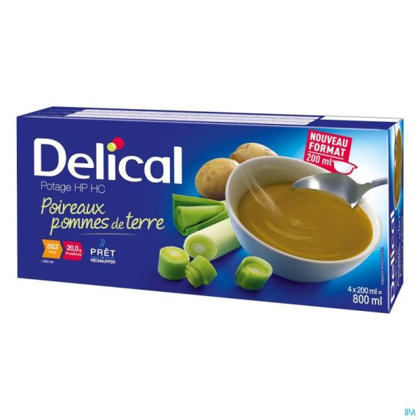 Delical Soep Hp-Hc Prei Aardappel 4X200 Ml