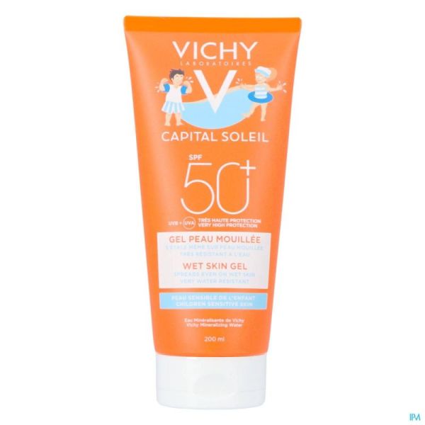 Vichy Capital Sol Wet Skin Kids Spf50 Tube 200 Ml