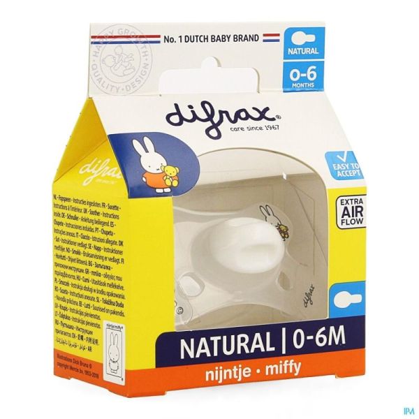 Difrax Fopsp Natural 0-6 Nijntje Mf123 1 St