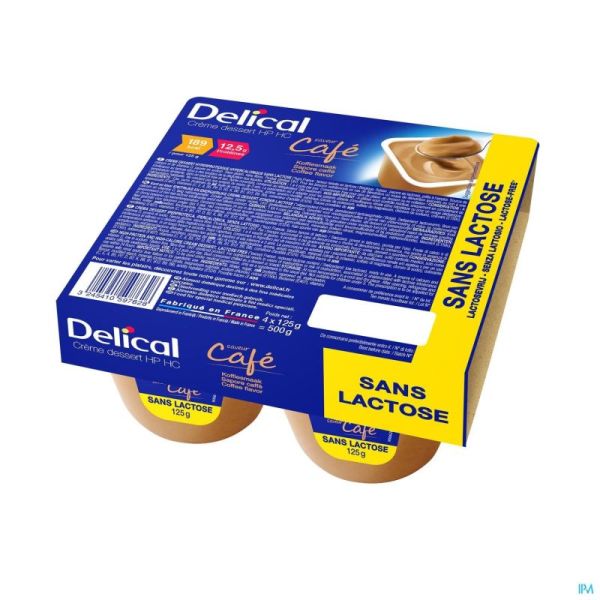 Delical Creme Dessert Hp-Hc Cafe 4X125 G