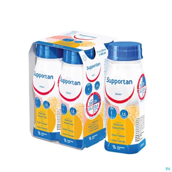 Supportan Trop Vruchten 4X200 Ml