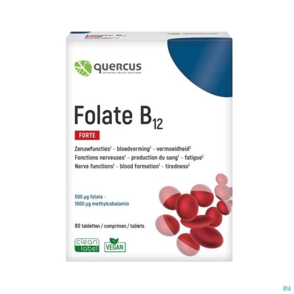 Quercus Folate B12 80 Tabl