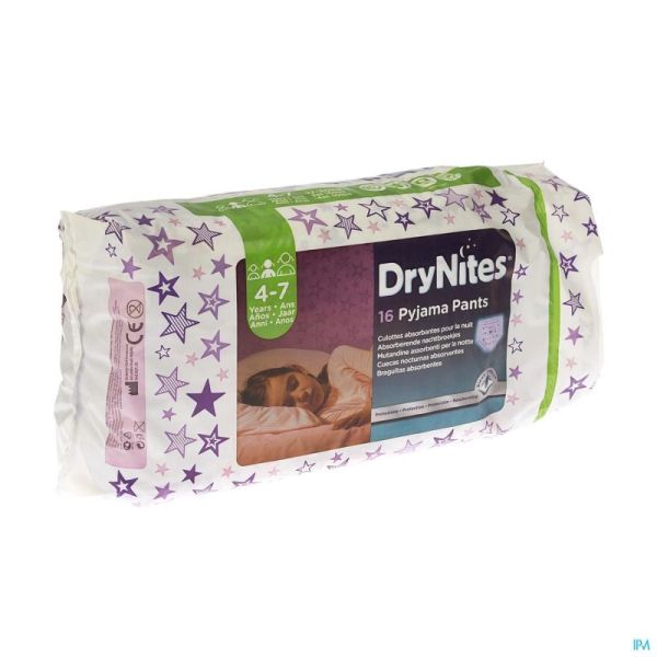 Drynites Girl Large 4-7 J 17-30 Kg 16 St