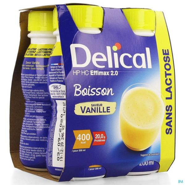 Delical Effimax 2.0 Vanille 4X200 Ml