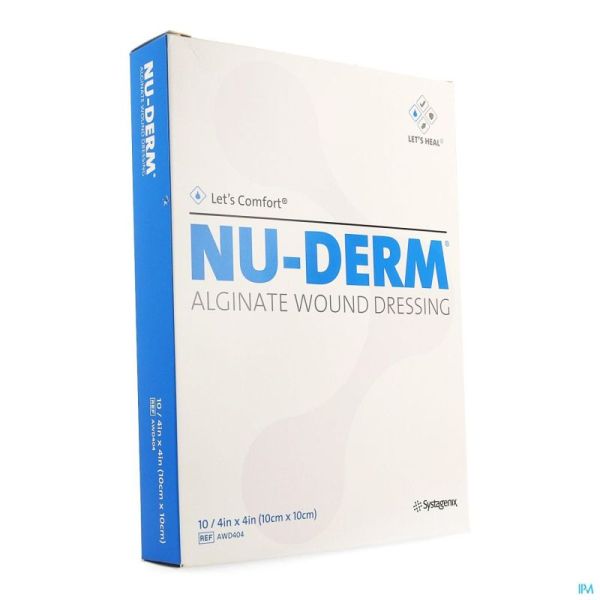 Nu-Derm Alginaat Adw404 10X10Cm 10 St