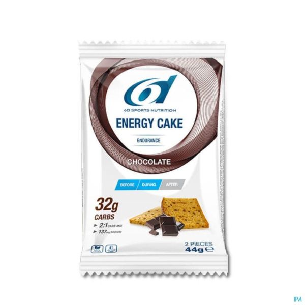 Energy Cake 6D Chocolade Sports Nutr 6 X 44 Gr