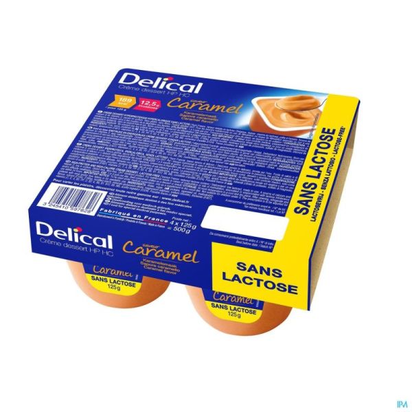 Delical Creme Dessert Hp-Hc Caramel 4X125 G