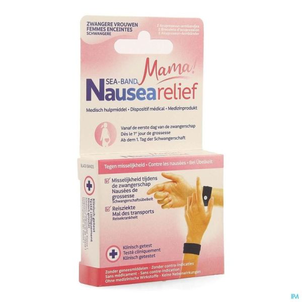 Seaband Polsbandjes Mama Zwart 2 St