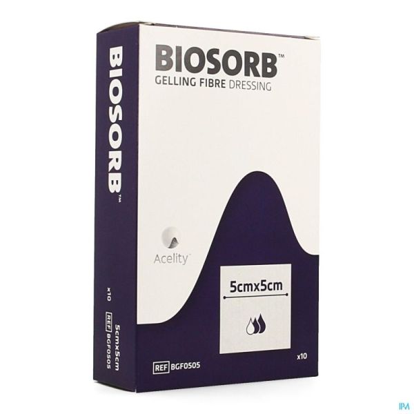 Biosorb Gelling Fibre Dressing 5X5Cm Bgf0505 10 St