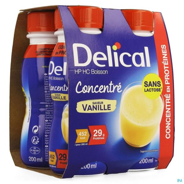 Delical Concentre Vanille 4X200 Ml