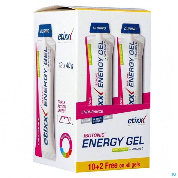 Etixx Energy Gel Lime 12X40 G